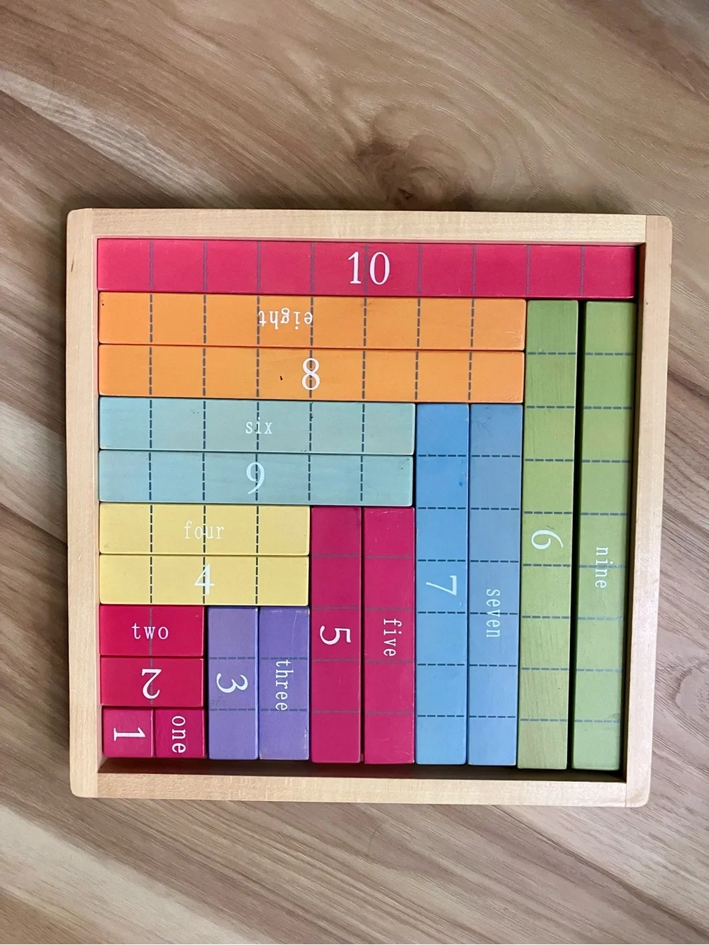Pottery Barn Kids Ten Frame counting and addition board with bag